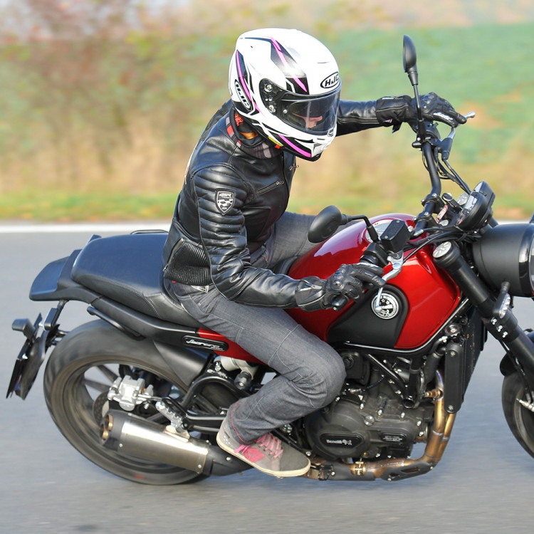 4SR czarne damskie jeansy motocyklowe Cool Lady Black