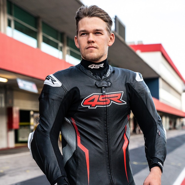 4SR jednoczęściowy kombienzon motocyklowy z kangurzej skóry Racing Ultra Light AR & Hannes Soomer WSSP