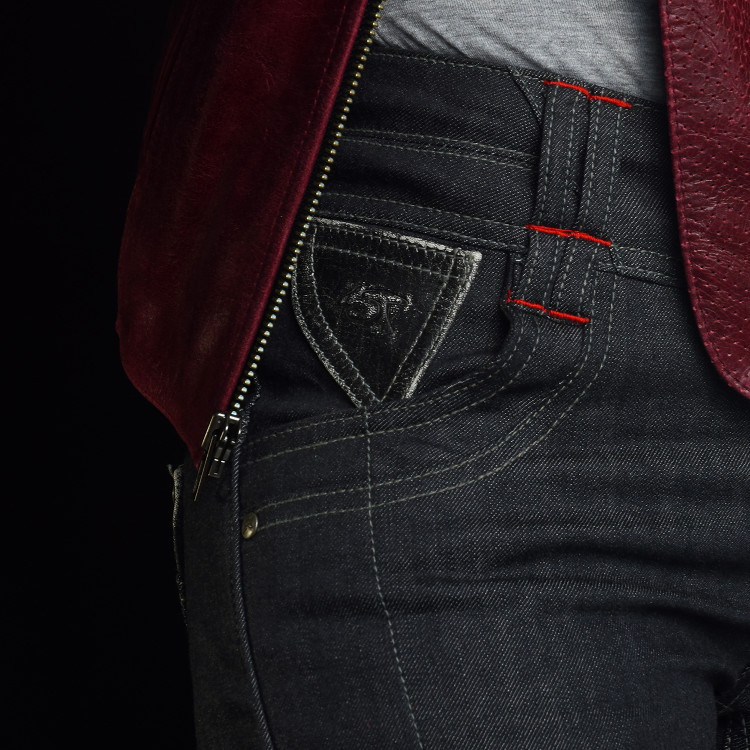 4SR czarne damskie jeansy motocyklowe Cool Lady Black