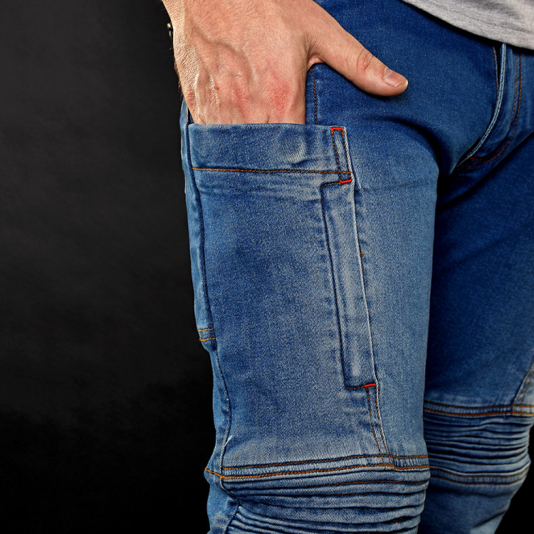 4SR kevlarowe jeansy motocyklowe wąska nogawka Club Sport