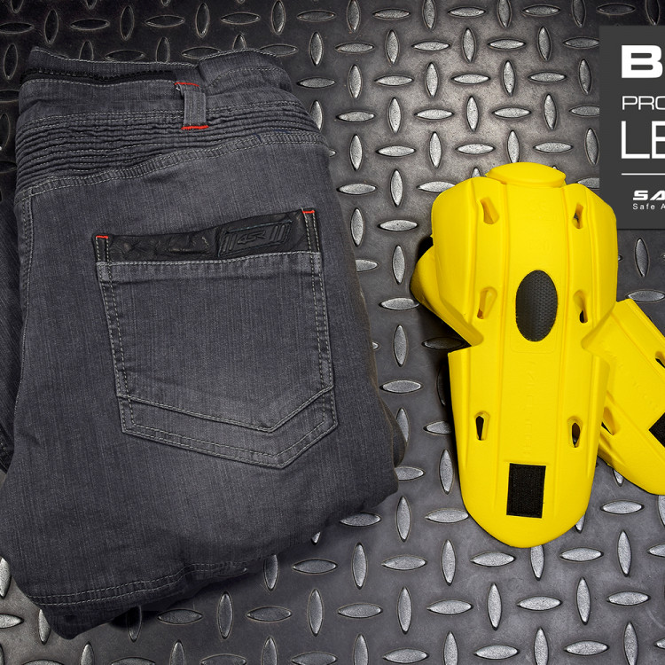 4SR kevlarowe jeansy motocyklowe z wąską nogawką Club Sport Grey