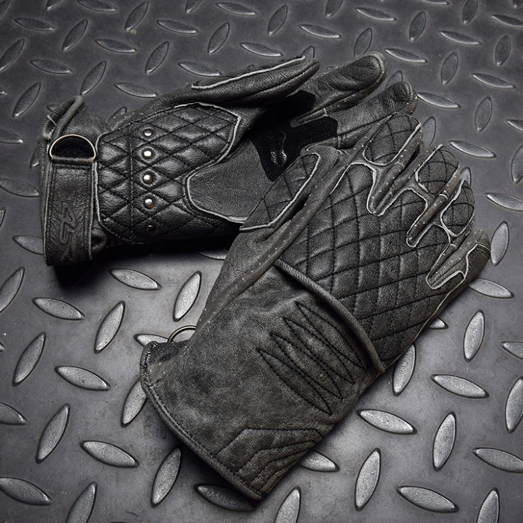 4SR retro krótkie rękawice motocyklowe Scrambler Shadow