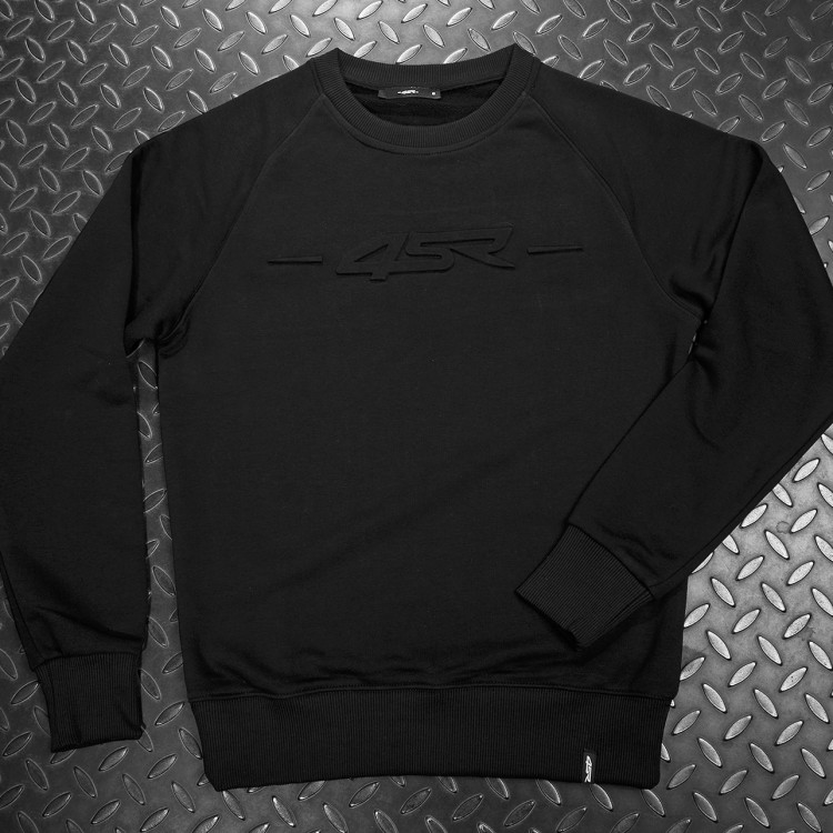 4SR czarna bluzka na prezent dla motocyklisty Logo EMB