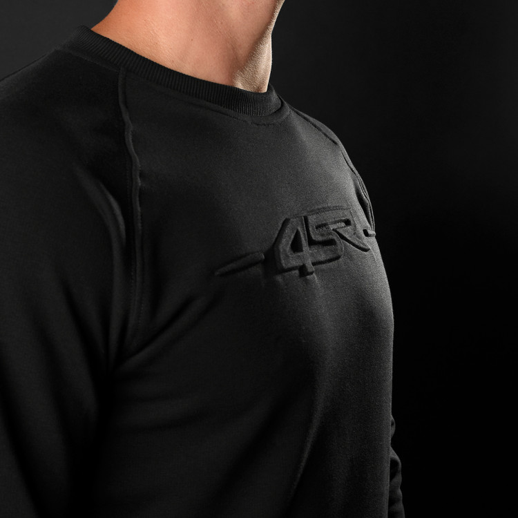 4SR czarna bluzka na prezent dla motocyklisty Logo EMB