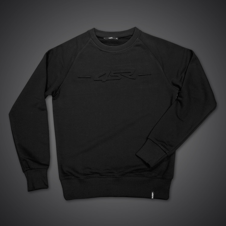 4SR czarna bluzka na prezent dla motocyklisty Logo EMB