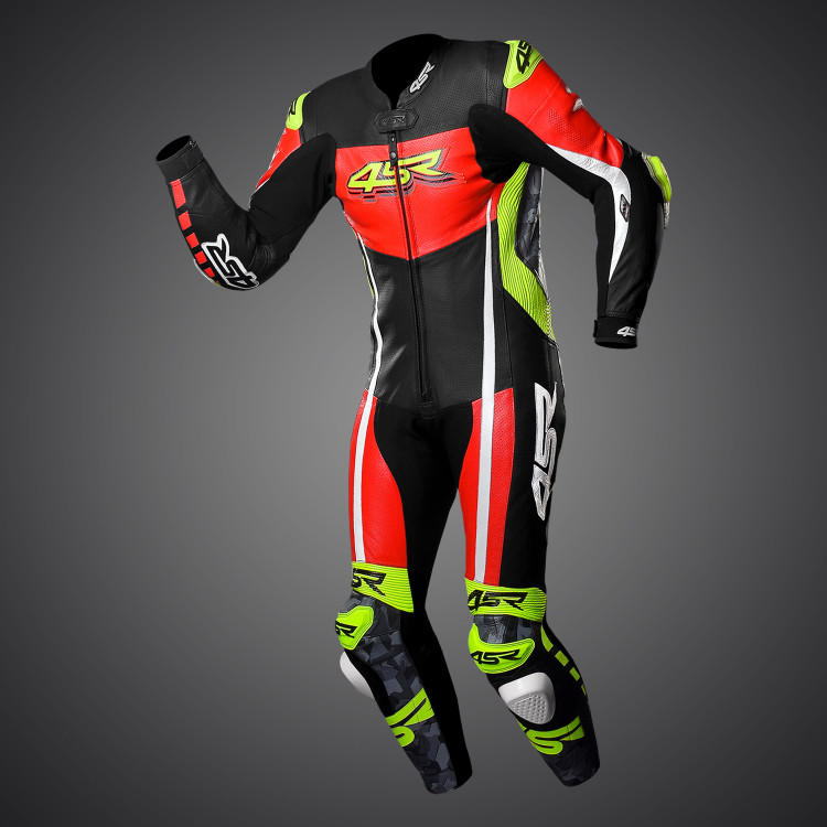 4SR jednoczęściowy kombinezon motocyklowy Racing Neon AR Airbag Ready 