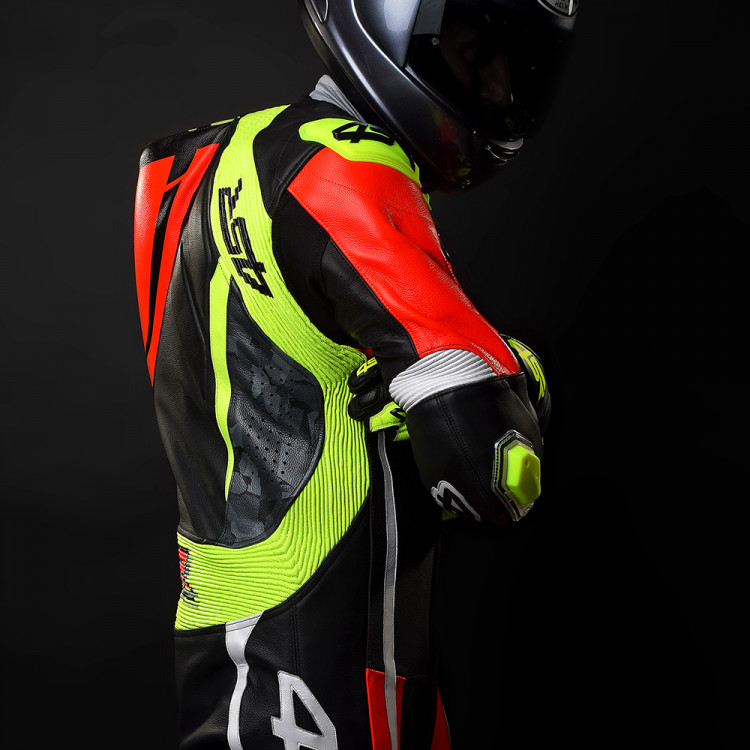 4SR jednoczęściowy kombinezon motocyklowy Racing Neon AR Airbag Ready 5