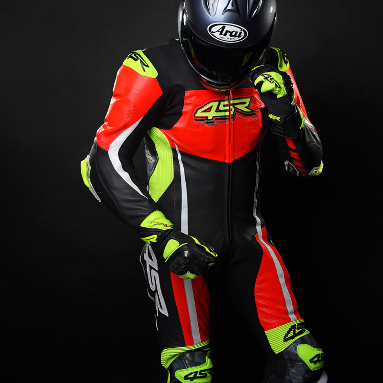 4SR jednoczęściowy kombinezon motocyklowy Racing Neon AR Airbag Ready 4