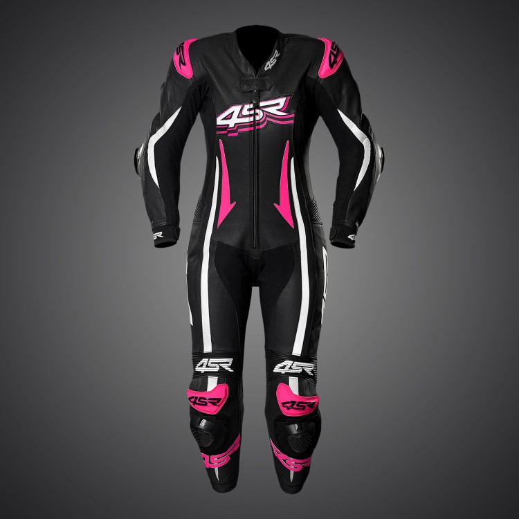 4SR damski jendoczęściowy kombinezon motocyklowy Racing Lady Pink 020  z przodu