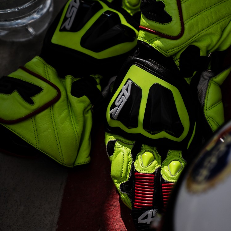 4SR sportowe rękawice motocyklowe Stingray Race Spec Yellow