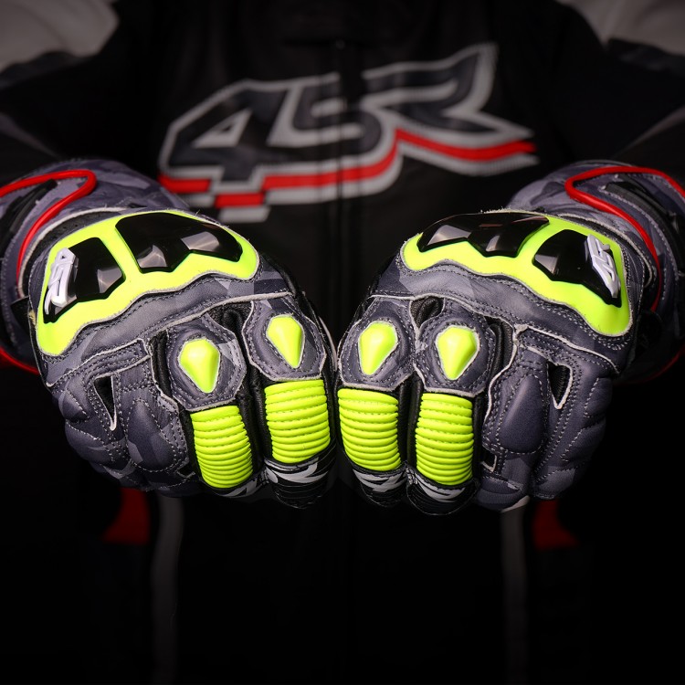 4SR sportowe, topowe rękawice na motocyklo Stingray Race Spec Camo