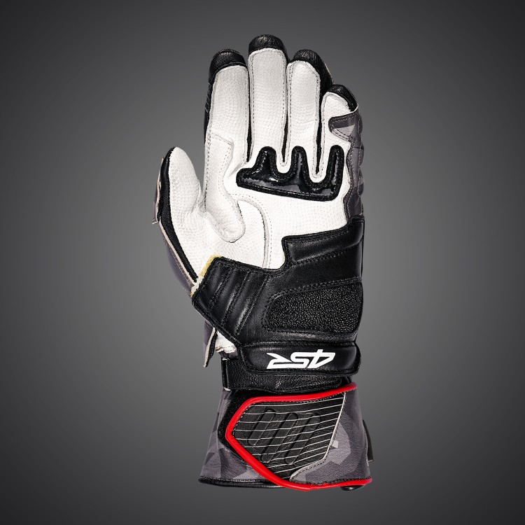 4SR sportowe, topowe rękawice motocyklowe Stingray Race Spec Camo dłoń wewnątrz