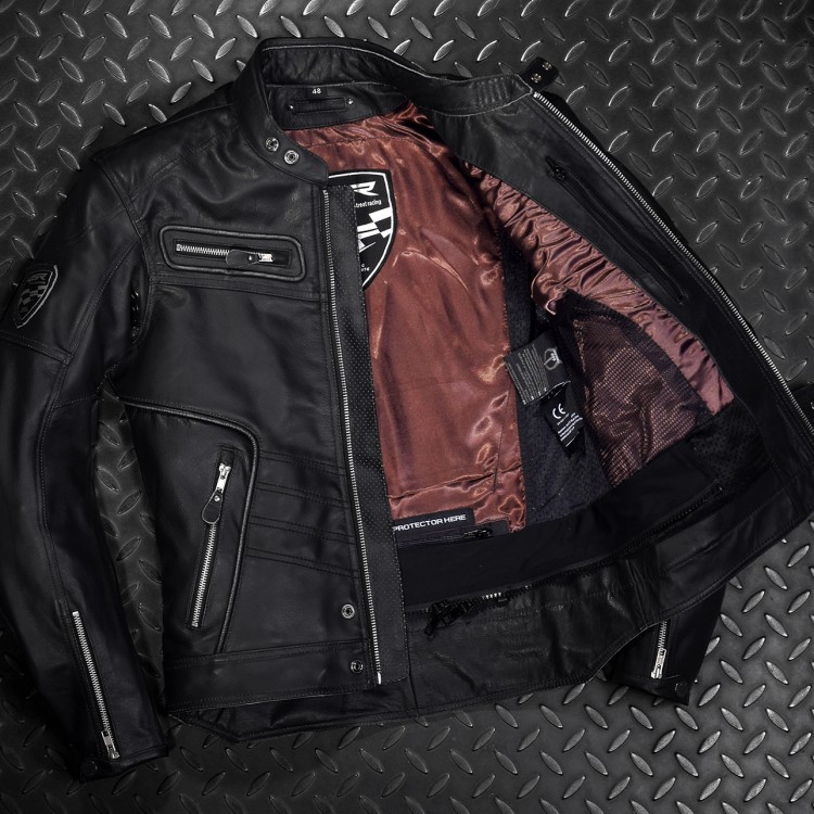 4SR męska, skórzana kurtka motocyklowa Rebel III