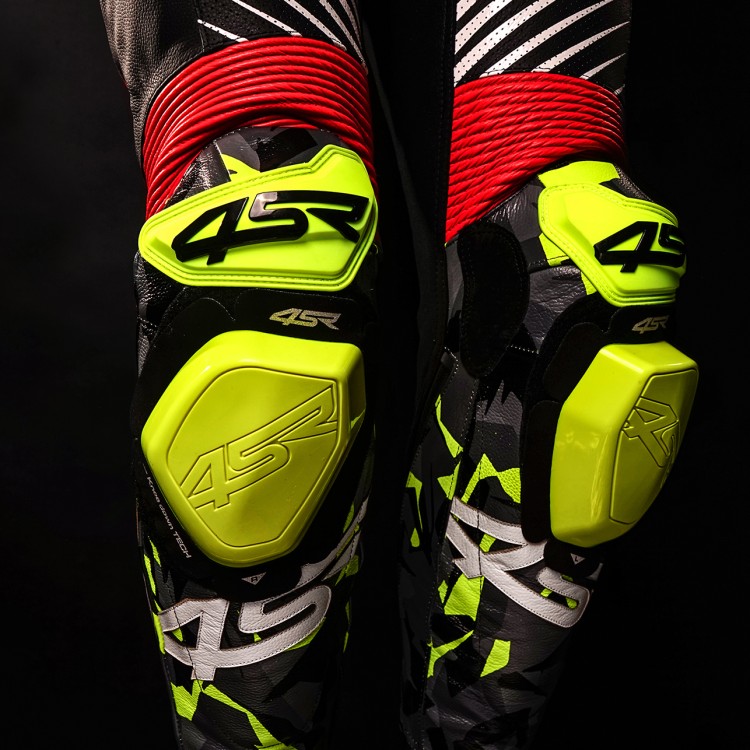 4SR slidery fluo żółte dla motocyklisty