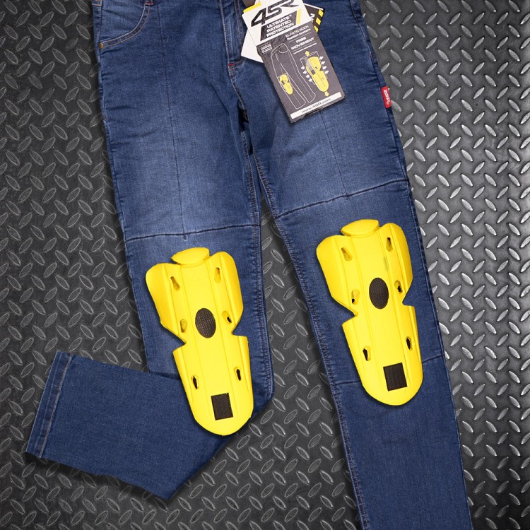 4SR damskie motocyklowe jeansy GTS Lady Blue 5