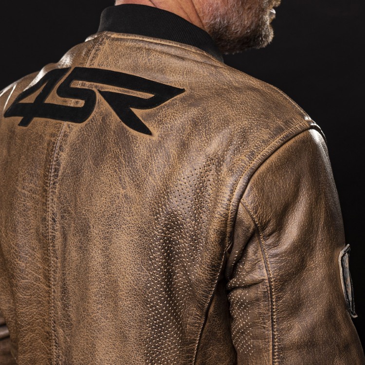 4SR Skórzana kurtka Bomber Jacket Brown Patina