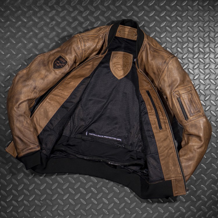 4SR Skórzana kurtka Bomber Jacket Brown Patina