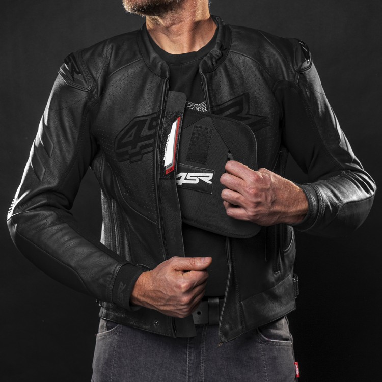Skórzana kurtka sportowa motocyklowa 4SR Club Sport Black Series AR 8