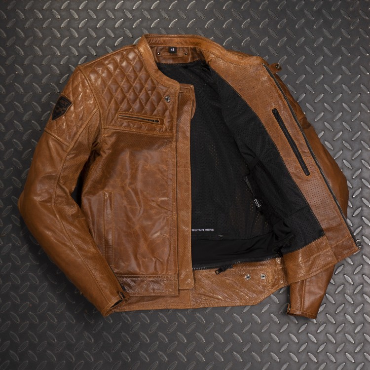 4SR kurtka motocyklowa Scrambler Cognac II