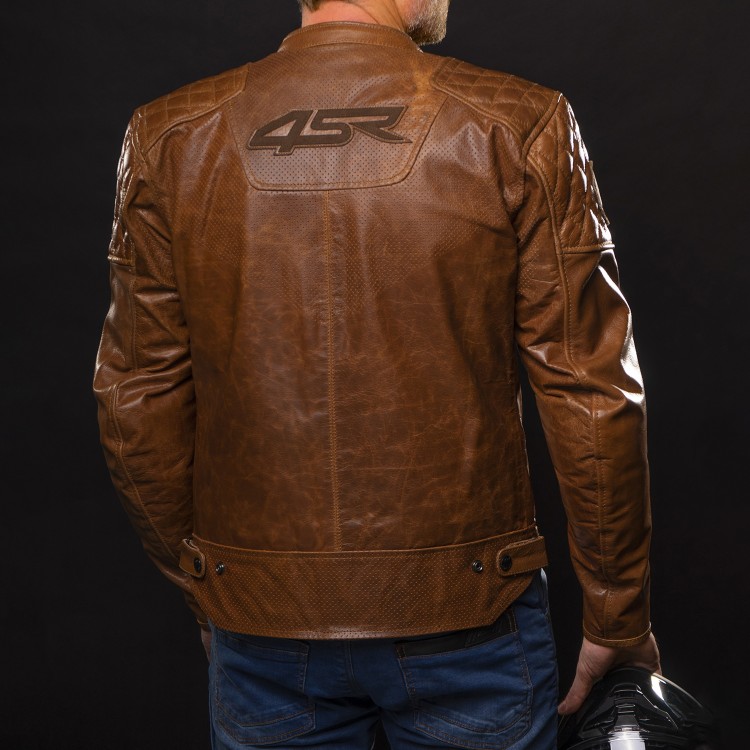 4SR kurtka na motor Scrambler Cognac II