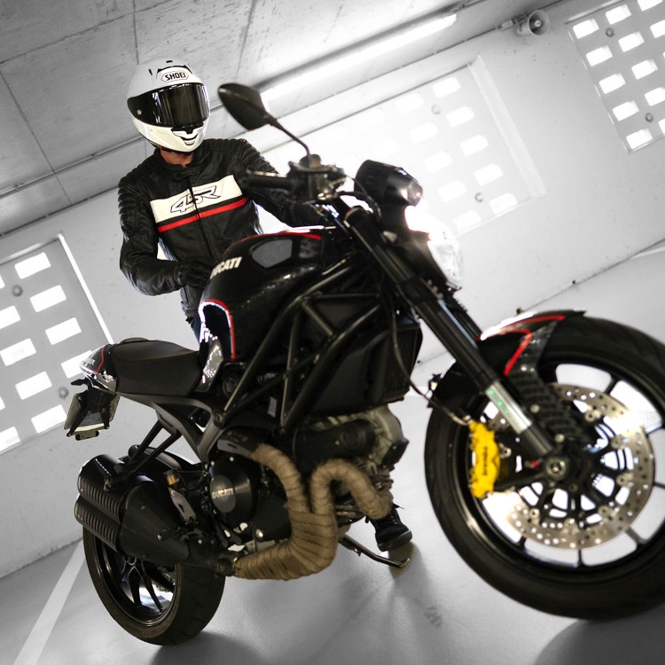 ROADSTER III RED - skórzana kurtka motocyklowa