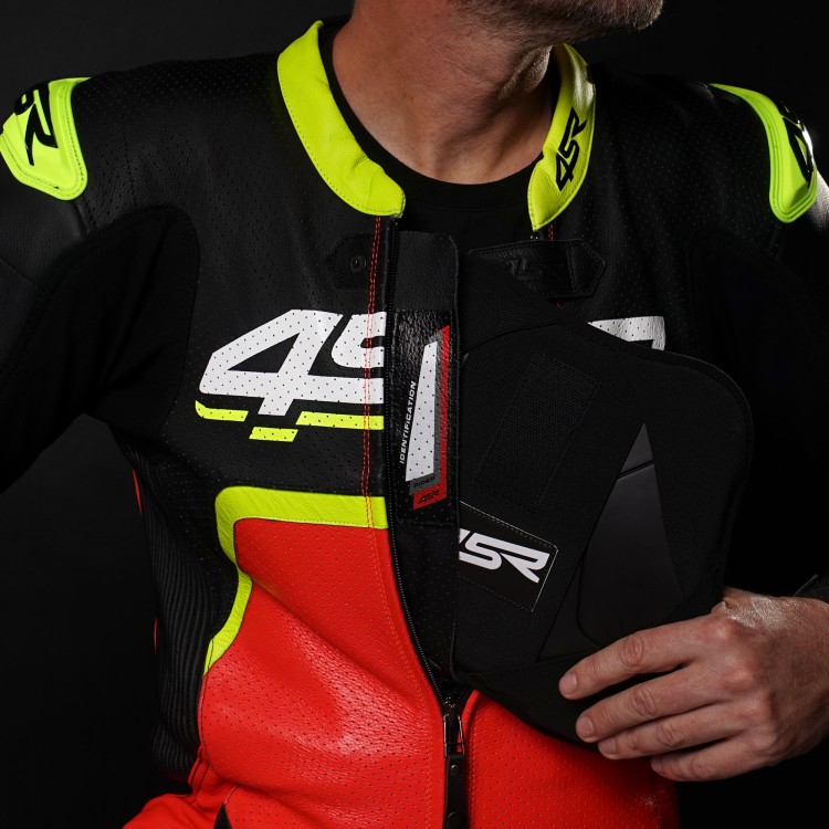 4SR jednoczęściowy kombinezon motocyklowy Racing Inferno AR Airbag Ready