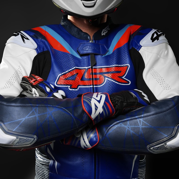 Dwuczęściowy kombinezon motocyklowy 4SR RR Blue AR