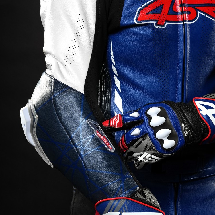 Dwuczęściowy kombinezon motocyklowy 4SR RR Blue AR