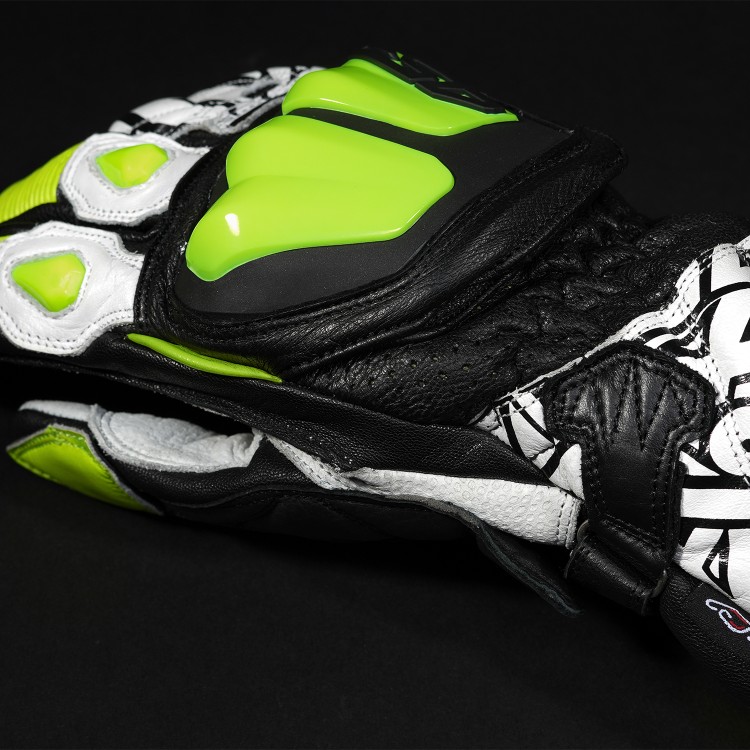 4SR sportowe rękawice motocyklowe RR Aramid Core White