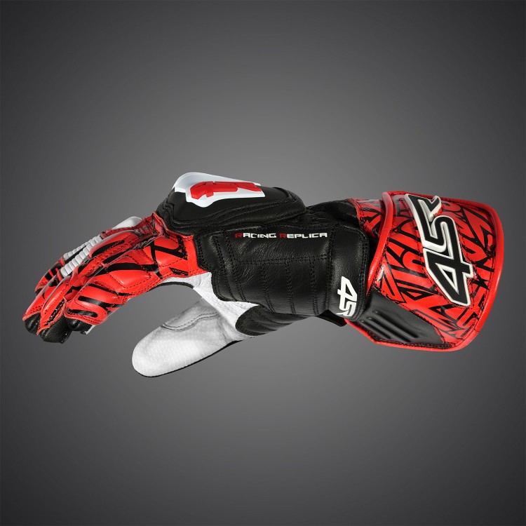 4SR sportowe rękawice motocyklowe RR Aramid Core Red