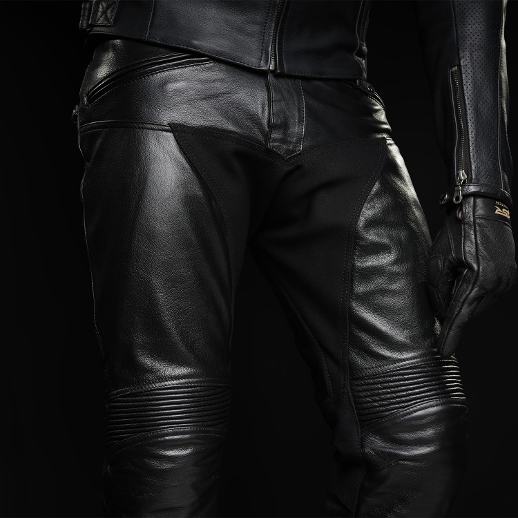 4SR męskie skórzane spodnie motocyklowe Roadster V2
