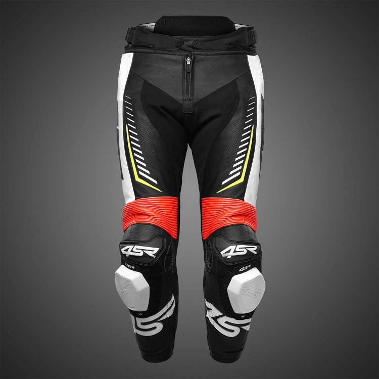 4SR skórzane sponie motocyklowe ze sliderami TR 3 Evo Neon