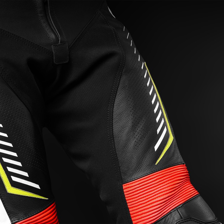 4SR skórzane sponie motocyklowe ze sliderami TR 3 Evo Neon