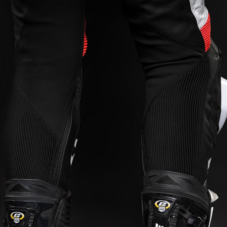 4SR skórzane sponie motocyklowe ze sliderami TR 3 Evo Neon