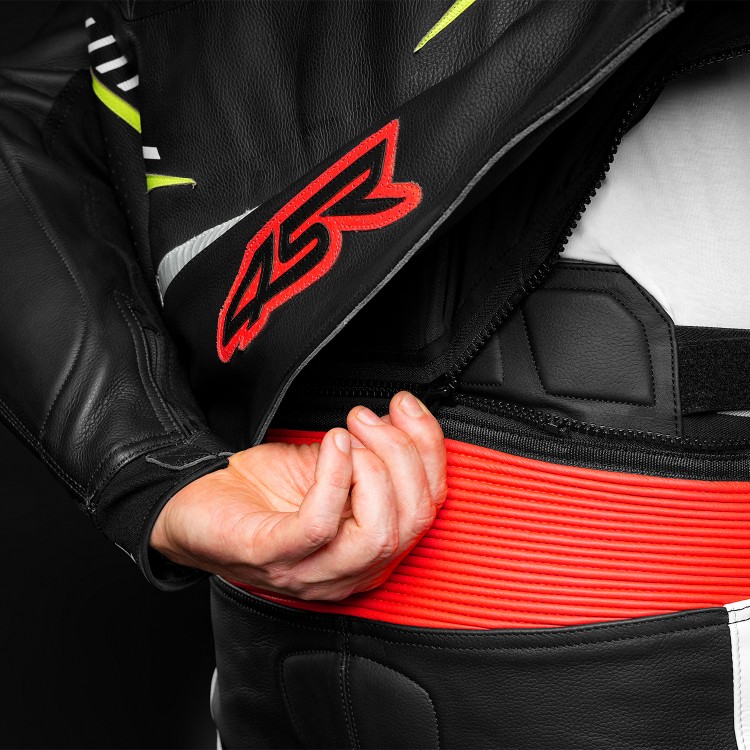 4SR skórzane sponie motocyklowe ze sliderami TR 3 Evo Neon