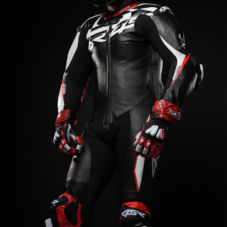 4SR jednoczęściowy kombinezon z kangurzej skóry Racing Ultra Pista AR