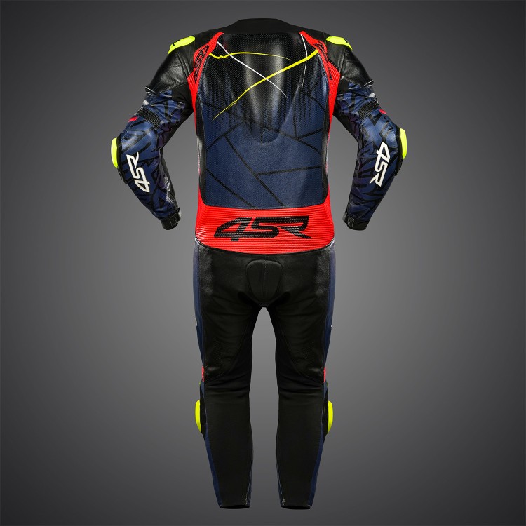Jednoczęściowy kombinezon 4SR ze skóry kangurzej Racing Ultra Matrix Blue AR