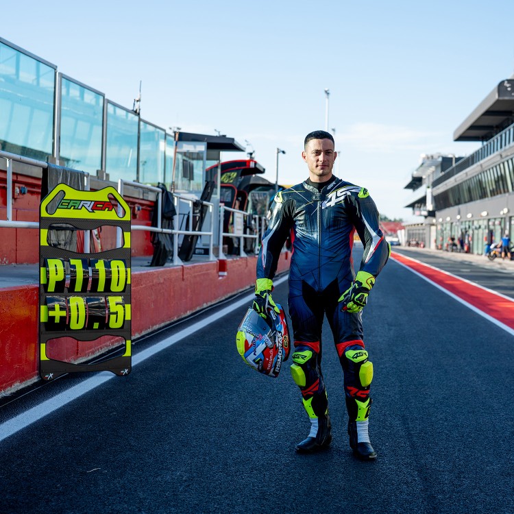 Jednoczęściowy kombinezon 4SR ze skóry kangurzej Racing Ultra Matrix Blue AR
