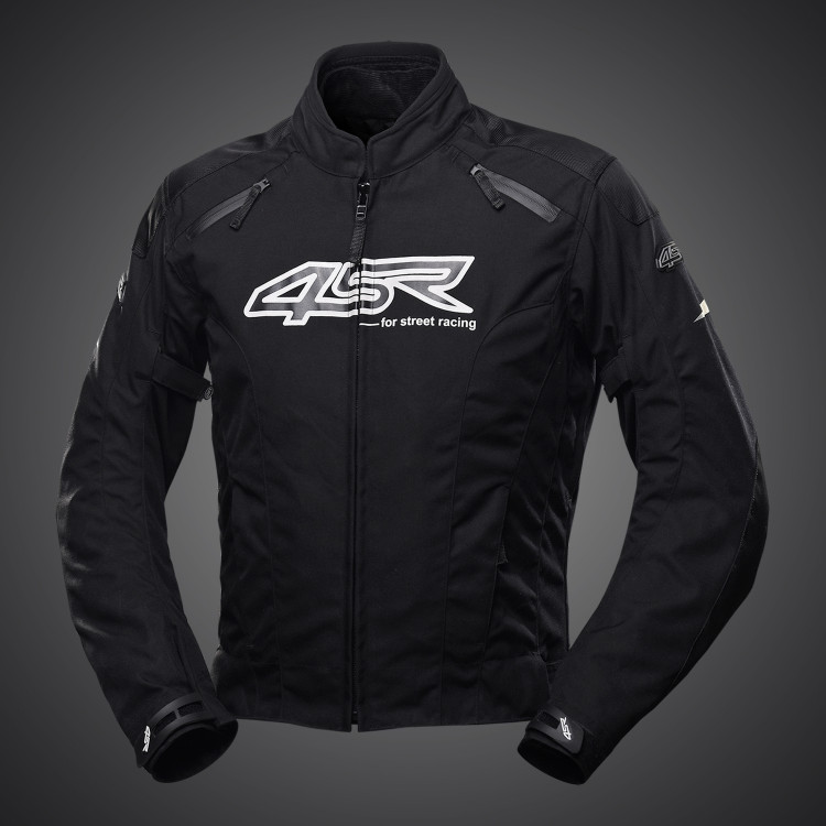 4SR czarna tekstylna kurtka motocyklowa Drift Black