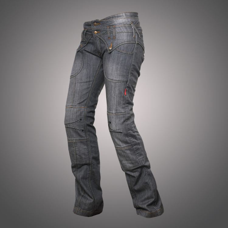 4SR damskie jeansy motocyklowe Jeans Lady Star Grey