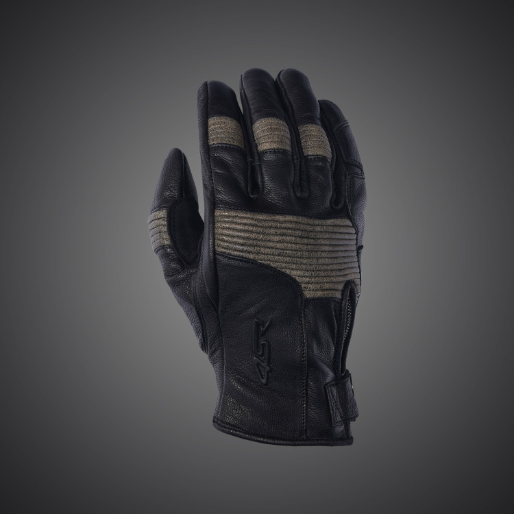 4SR krótkie rękawice motocyklowe Retro Black