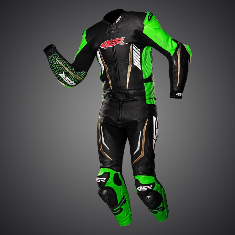 4SR dwuczęściowy kombinezon motocyklowy RR Evo III Monster Green AR