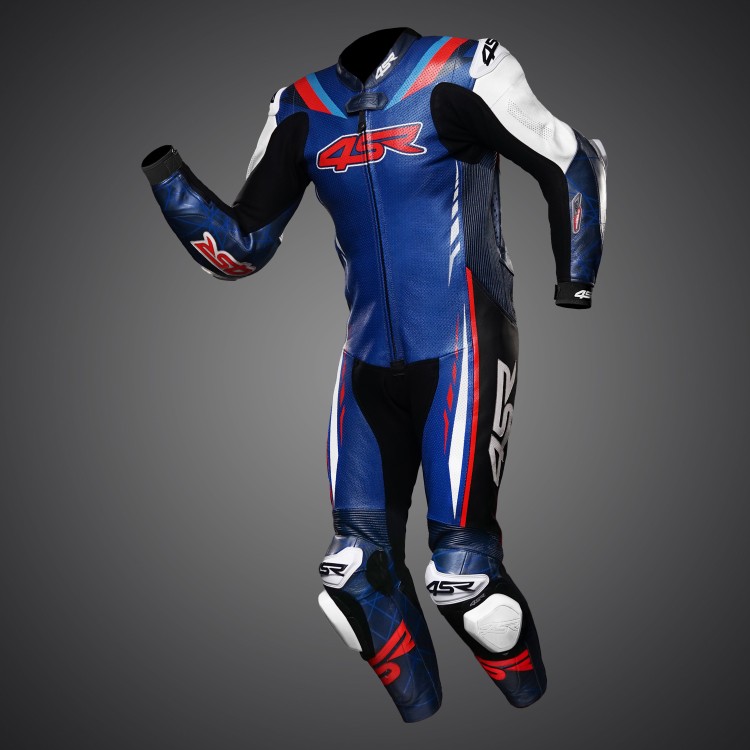 Jednoczęściowy kombinezon motocyklowy 4SR Racing Blue AR