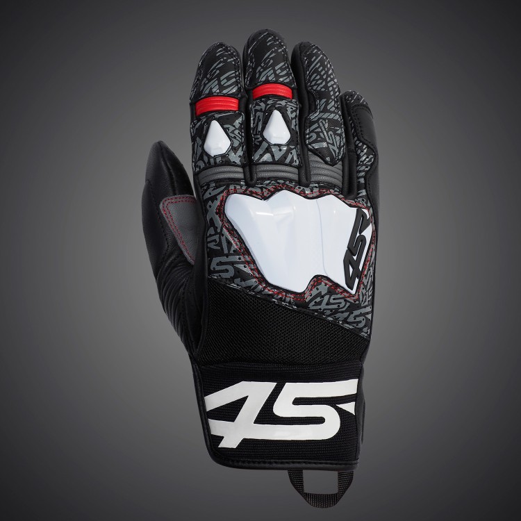 4SR krótkie letnie rękawice motocyklowe GTS Black