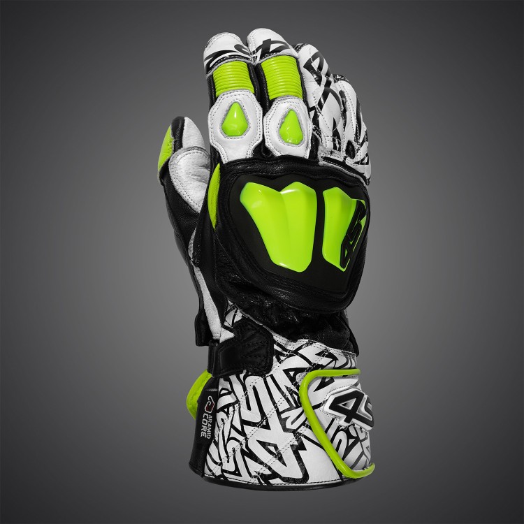4SR sportowe rękawice motocyklowe RR Aramid Core White
