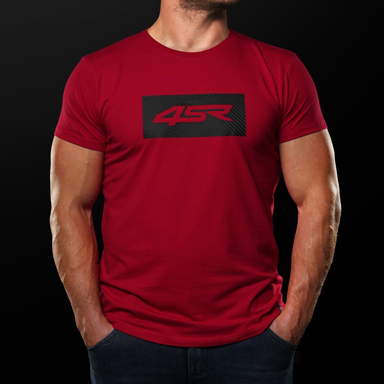 4SR Koszulka Logo Carbon Red