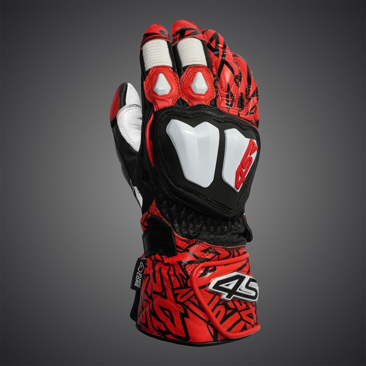 4SR sportowe rękawice motocyklowe RR Aramid Core Red