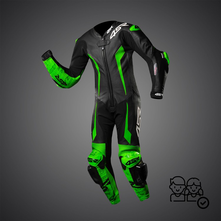 4SR dziecięcy jednoczęściowy kombinezon Racing Junior Green AR