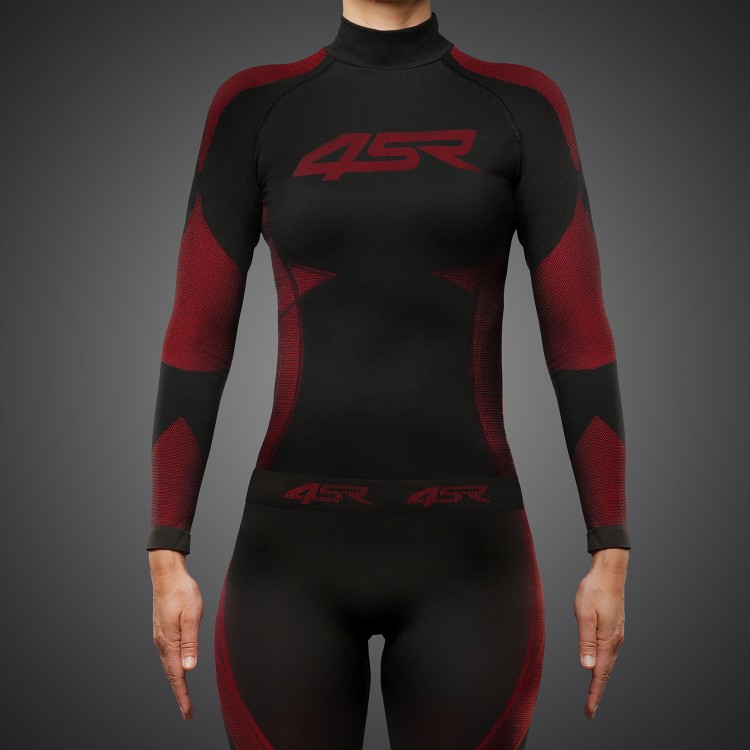4SR Damska bezszwowa bielizna funkcyjna Ladies Seamless Set Red