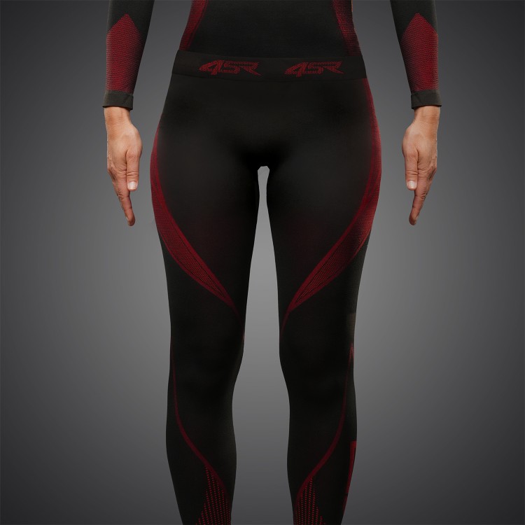 4SR Damskie bezszwowe spodnie funkcyjne Ladies Seamless Pants Red